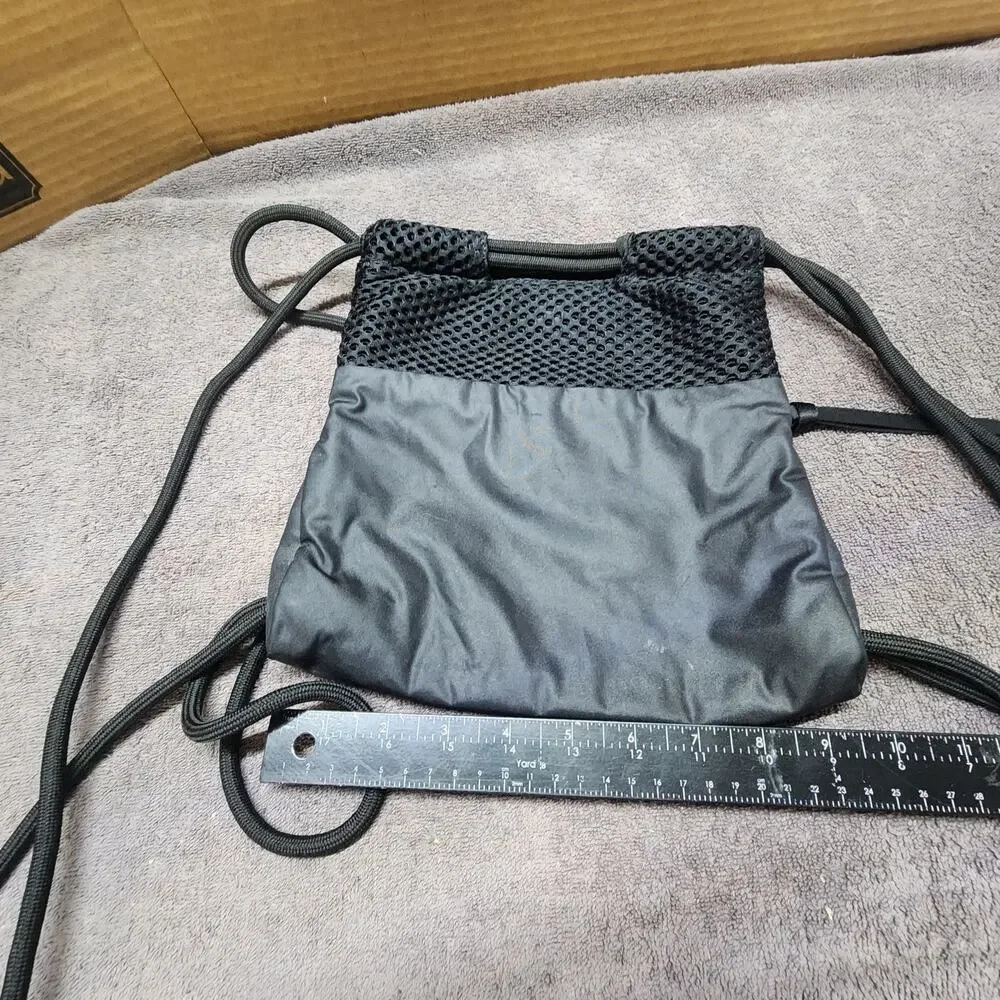 Black Nike slingbag small vinyl mesh backpack p1